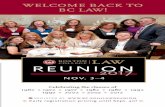 l REUNION 2017 - Boston College · Relive a BC Law tradition with beer, wine, and traditional Boston fare, just as you did during “Bar Review” in law school. $ FRIDAY, NOV. 3