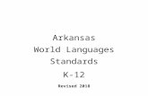 Arkansas World Languages Standards K-12 2018  · Web viewrecognizing patterns in word structure (e.g., prefixes, suffixes, word family roots) recognizing high frequency vocabulary