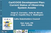 CariCOOS Development Plan: Current Status of Observing ...cara.uprm.edu/o/media/Presentacion 3rd Council/Caricoos Development... · CariCOOS Development Plan: Current Status of Observing