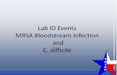 Lab ID Events MRSA Bloodstream Infection and C. difficile · Clostridium difficile C. difficile infections continue to rise C. difficile infections linked to about 14,000 deaths each