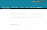 SCHOOL OF FINANCE AND ECONOMICS - finance.uts.edu.au · SCHOOL OF FINANCE AND ECONOMICS UTS:BUSINESS WORKING PAPER NO. 33 SEPTEMBER, 1993 Circumstantial Evidence of the Influence