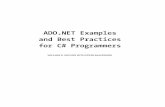 ADO. NET Examples and Best Practices for C# Programmers978-1-4302-1099-3/1.pdf · ADO. NET Examples and Best Practices for C# Programmers WILLIAM R. VAUGHN WITH PETER BLACKBURN