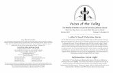 Luther’s Small Catechism Series - Lord of the Valley ...lordofthevalley.org/wp-content/uploads/2017/05/Voices-of-the-Valley-1.pdf · Ushers –Greg Orzech, Bill Tetlow U Jerry Stahl,