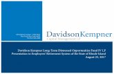 Davidson Kempner Long -Term Distressed Opportunities Fund ...data.treasury.ri.gov/dataset/ce394e0f-d832-4903-b10c-c4e13e39d964/... · DKLDO IV Marketing Collateral Disclaimer . The