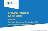 Consumer Protection & Solar Claims - resource-solutions.orgresource-solutions.org/images/events/rem/presentations/2017/Umoff.pdf · use “solar” or “renewable” electricity