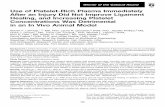 5-in-5 Use of Platelet-Rich Plasma Immediately After an ... · Platelet-rich plasma (PRP) has been identified as a biologi-cal treatment that may be effective in healing musculoskel-etal