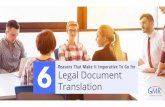 6 Reasons That Make It Imperative To Go for Legal Document Translation