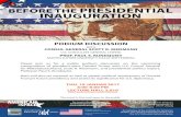 EVENTS BEFORE THE PRESIDENTIAL INAUGURATION · For more information consult americanspace@uni-leipzig.de  BEFORE THE PRESIDENTIAL INAUGURATION Geisteswissenschaftliches Zentrum