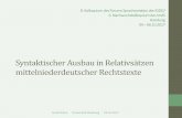 Syntaktischer Ausbau in Relativsätzen ... · Sarah Ihden Universität Hamburg 05.10.2017 Mittelniederdeutsche Relativsätze als Forschungsdesiderat • zunehmende Bedeutung mnd.