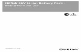 Nilﬁ sk 36V Li-ion Battery Pack - azreinigungstechnik.de · ses Dokument vollständig und bewahren Sie es künftig griffbereit auf. Neben dieser Anleitung und den Bestimmungen zur