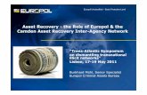 Asset Recovery - the Role of Europol & the Camden Asset ... · Asset Recovery - the Role of Europol & the Camden Asset Recovery Inter-Agency Network “Trans-Atlantic Symposium on