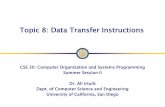 Topic 8: Data Transfer Instructions - cseweb.ucsd.eduairturk/CSE30/topic08.pdf · Data Transfer: Register to Memory Also want to store value from a register into memory Store instruction