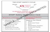 STOP Safety Observation Card - training.dupont.co.uk · Copying Prohibited Reactions of People Personal Protective Equipment Standards • Known • Understood • Followed Positions