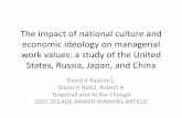 The impact of national culture and economic ideology on ... · US managers higher (Power, Achievement, Hedonism, Stimulation, Self-Direction) while the Chinese managers scored higher