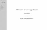 A Theorist's Take on Higgs Physics - thphys.uni-heidelberg.deplehn/includes/talks/2013/nordic_13.pdf · cc _ gg WW ZZ tt-## Z# M H [ GeV] 1000 10-3 10-2 10-1 1. Higgs Physics Tilman