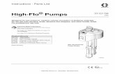 311211M - High-Flo Pumps, Instructions/Parts List, English · 311211M ENG Instructions - Parts List High-Flo® Pumps Designed for low pressure, medium volume circulation of finishing