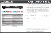INTERFACE - viewzusa.com · q w e r t yui Power Electrical Ratings Consumption . 4CH 4K QUAD View Multiviewer VZ-MV401 Available Layout Presets VZ-MV Cable Connection Ethernet Cable