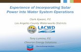 Experience of Incorporating Solar Power into Water System ... Power Into Water System.pdf · Experience of Incorporating Solar Power into Water System Operations Clark Ajwani, P.E.