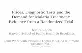 Prices, Diagnostic Tests and the Demand for Malaria ... · Prices, Diagnostic Tests and the Demand for Malaria Treatment: Evidence from a Randomized Trial Jessica Cohen Harvard School