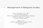 Management of Malignant Ascites - arinursing.org · Objectives • Describe the pathophysiology and diagnoses of malignant ascites • Recognize the symptoms affecting quality of