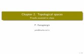 Chapter 2. Topological spaces - TCD Mathematicspete/ma2223/proofs2.pdf · Theorem 2.1 { Limits are not necessarily unique Suppose that Xhas the indiscrete topology and let x2X. Then