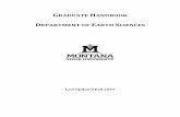 Graduate Handbook - scarab.msu.montana.eduscarab.msu.montana.edu/earthsciences/graduate-program/MSU ESCI Graduate... · the one-credit ERTH 594 Seminar, but is expected regardless