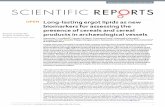 Long-lasting ergot lipids as new biomarkers for assessing ... fileSCiEntifiC REPORTS | (2018)8:3935 10.103s415-01-22140- 1 .nature.comscientificreports Long-lasting ergot lipids as