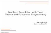 Machine Translation with Type Theory and Functional ...wiki.portal.chalmers.se/cse/uploads/FP/Ramona_MachineTranslation.pdfMachine Translation with Type Theory and Functional Programming