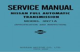  · service quick reference index manual general description model 3n71a tm-23 nissan full automatic transmission nissan nissan motor co., tokyo, japan