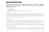 Extrapulmonary Tuberculosis: A Two-Year Review of Cases at ... · In general, extrapulmonary tuberculosis responds to the short-course chemotherapy regimens recommended for pulmonary