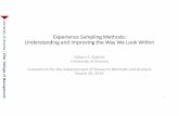 Experience Sampling Methods: and Improving the Way We Look ... · spreadsheet Hypothetical example of momentary ESM data (adapted from training for ESM in Gabriel, Diefendorff, Chandler,