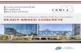 CRMCA Member Industry-Wide EPD for Canadian READY-MIXED ... · How to Use Table 1 Most proposed ready mixed concrete products for a project will likely not match up exactly with the