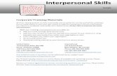 Corporate Training Materials · Interpersonal Skills Sample . Corporate Training Materials . All of our training products are fully customizable and are perfect forone day and half