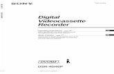 Digital - evl.uic.edu · 1999 by Sony Corporation DSR-40/40P 3-865-349-15(1) Digital Videocassette Recorder Operating Instructions page 2GB Before operating the unit, please read