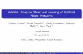 AdaNet: Adaptive Structural Learning of Artificial Neural ... · Outline 1 Introduction Motivation & Contributions 2 Theoretical Background Regularizer Derivation Generalization Bounds