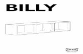 BILLY Wandregal Montageanleitung - IKEA · 2 ENGLISH As wall materials vary, screws for fixing to wall are not included. For advice on suitable screw systems, contact your local specialised