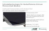 Schindeltechnologie für Hocheffiziente Silicium ... · contacts for a photoconversion efficiency over 26%. In: Nat. Energy 2 (5), S. 17032. ...