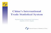 China’s International Trade Statistical System - UNSD · China’s International Trade Statistical System Regional Seminar on International Trade Statistics September 28 2016, Ashgabat