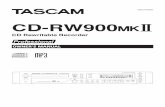 CD Rewritable Recorder Professional - tascam.com · CD Rewritable Recorder Professional OWNER'S MANUAL. IMPORTANT SAFETY PRECAUTIONS 2 TASCAM CD-RW900MKII The exclamation point within
