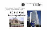 International Summer Program July 11th ... - Uni Ulm Aktuelles · International Summer Program July 11th, 2011, Michael Elbert ECB & Fed A comparison. Agenda •Introduction •European