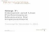 Interpret and Use Performance Measures for Improvement Certification... · ©Stacey Barr Step 7: Interpret and Use Performance Measures for Improvement Transcript for December 1,