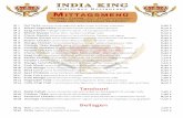 KPFKUEJGU 4GUVCWTCPV - India Kingindia-king.com/wp-content/uploads/2015/02/Mittagskarte.pdf · ANC MITTAGSMENÜ Montag - Freitag. 1130- 1430 (ausser Feiertagen) Zu jedem Menü servieren