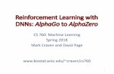 Reinforcement Learning with DNNs: AlphaGo to AlphaZerocraven/cs760/lectures/AlphaZero.pdf · higher numbers of moves to consider), so here is for Chess moves: •8 x 8 = 64 possible