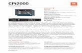 CPi2000 - jblpro.com · Theater Management System communication provides convenient remote control and saves on system operation cost JBL Cinema Speaker Presets Reduces tuning time