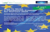 how to Write a competitive Proposal for horizon 2020 · RefeRat füR foRschungsföRdeRung how to Write a competitive Proposal for horizon 2020 Die LMU veranstaltet einen halb- tägigen