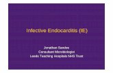 KEYNOTE Infective Endocarditis (IE) NEWbsac.org.uk/wp-content/uploads/2012/02/KEYNOTE-Infective-Endocarditis... · Infective Endocarditis (IE) Jonathan Sandoe Consultant Microbiologist
