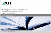 Endogenous Growth Theory - KIT - ECONwipo.econ.kit.edu/downloads/Endogenous_Growth_Theory_Lectures_Notes_7.pdf · Human Capital and Economic Growth Human capital: all the attributes