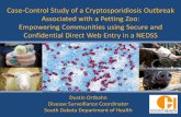 Case-Control Study of a Cryptosporidiosis Outbreak ... · 1.56 . 0.36 “…she used the hand sanitizer twice (once during the petting zoo session and once just before leaving)…they