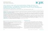 The Serum CA-125 Concentration Data Assists in Evaluating ... · The utility of analyzing serum CA-125 concentration in combination with the CT results was evaluated by receiver operating