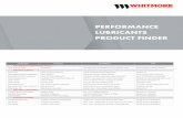 PERFORMANCE LUBRICANTS PRODUCT FINDER - Whitmore · Food Grade Medallion™ Syn Air Compressor Oil NSF H-1 & Kosher approved PAO synthetic oil ... Gear Oil Medallion™ FM Gear Oil